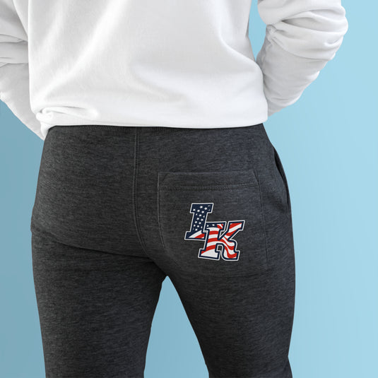 Iron Knights Unisex Fleece Joggers w/Flag Design on back Pocket