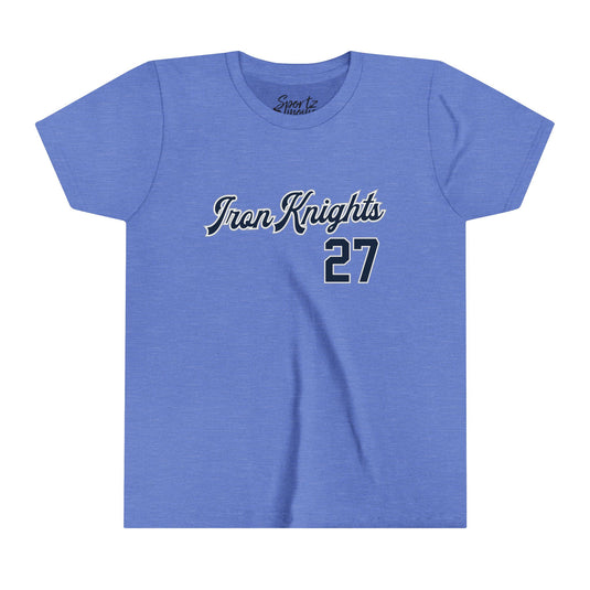 Iron Knights Youth Unisex Basic T-Shirt - Blue Jersey Match