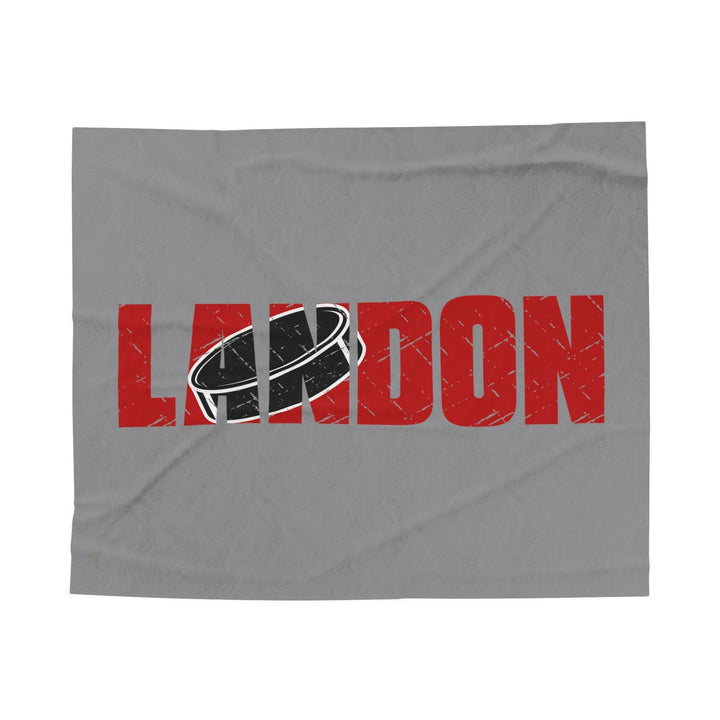 Hockey Plush Blanket w/Custom Name
