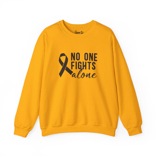 No One Fights Alone Adult Unisex Basic Crewneck Sweatshirt