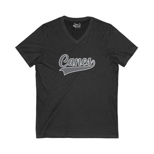 Palm Harbor Lady Canes Unisex Adult Women's V-Neck T-Shirt