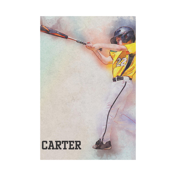 Plastic Yard Sign Picture w/Watercolor Effect