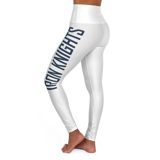 Iron Knights Women's High Waisted Yoga Leggings - White