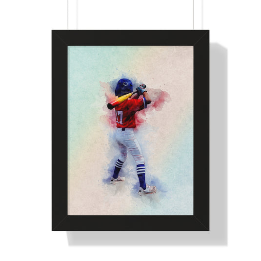 Custom Athlete Framed Art - Watercolor Effect