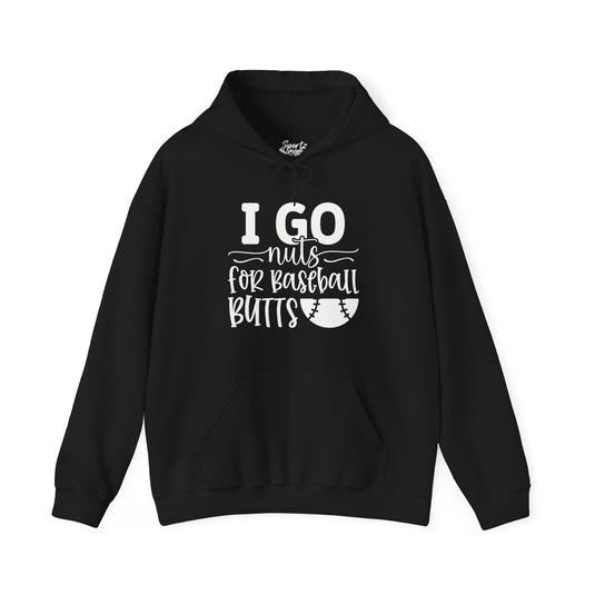 I Go Nuts Baseball Adult Unisex Basic Hooded Sweatshirt