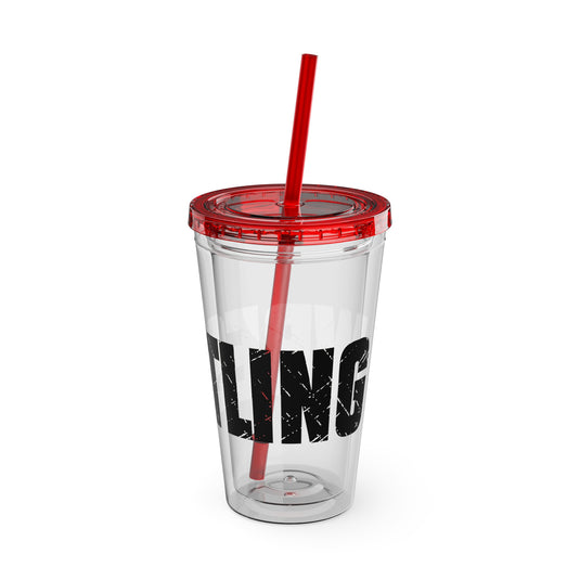 Wrestling 16 oz Sunsplash Tumbler with Straw