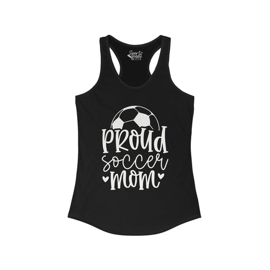 Proud Soccer Mom Adult Women's Racerback Tank