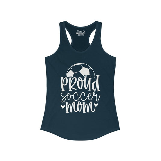 Proud Soccer Mom Adult Women's Racerback Tank