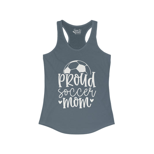 Proud Soccer Mom Adult Women's Racerback Tank