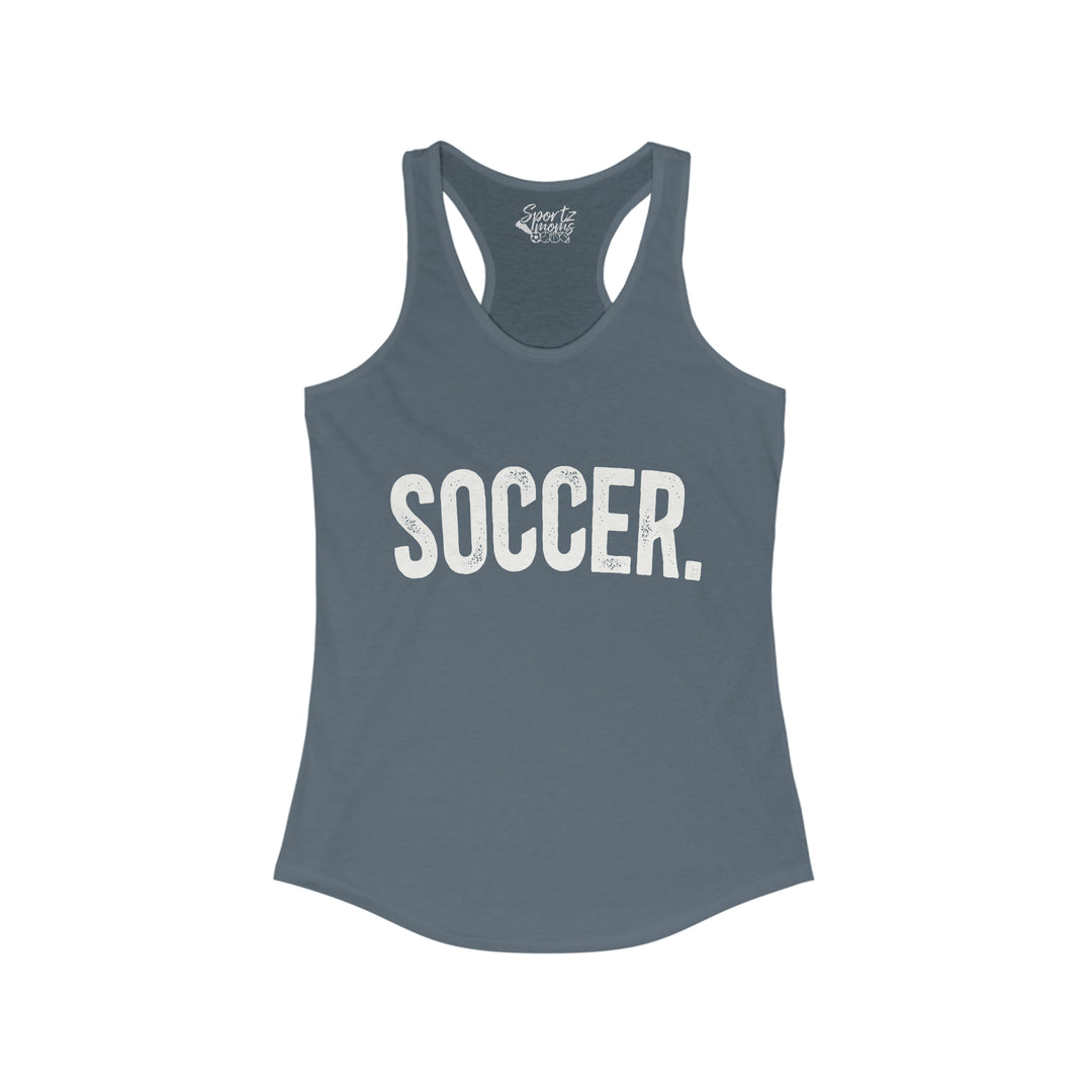 Rustic Design Soccer Adult Women's Racerback Tank