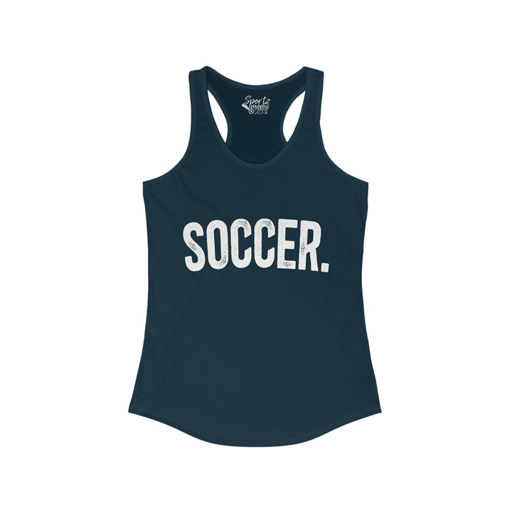 Rustic Design Soccer Adult Women's Racerback Tank