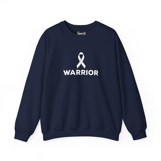 Cancer Ribbon Warrior Adult Unisex Basic Crewneck Sweatshirt