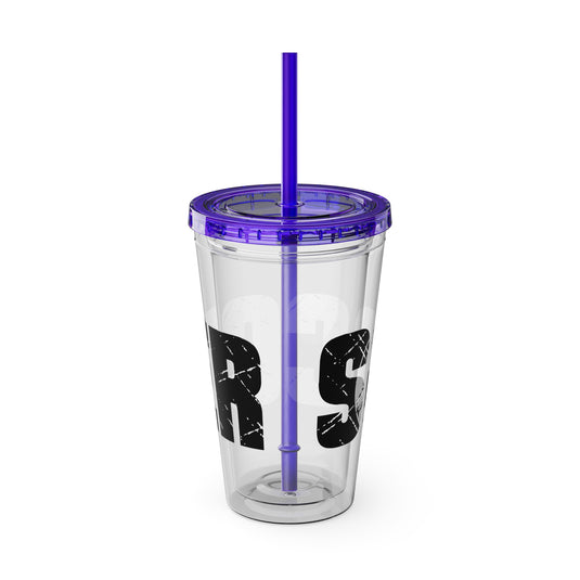 Soccer 16 oz Sunsplash Tumbler with Straw