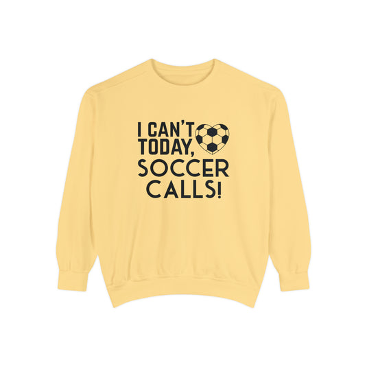 I Can't Today Soccer Adult Unisex Premium Crewneck Sweatshirt