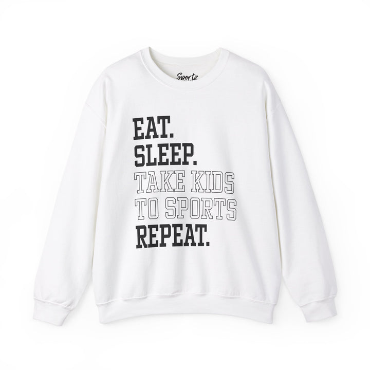 Eat Sleep Take Kids To Sports Repeat Adult Unisex Crewneck Sweatshirt