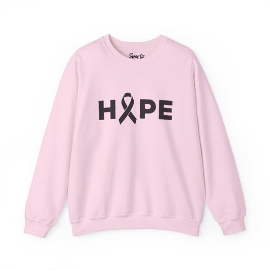 Hope Cancer Ribbon Adult Unisex Basic Crewneck Sweatshirt