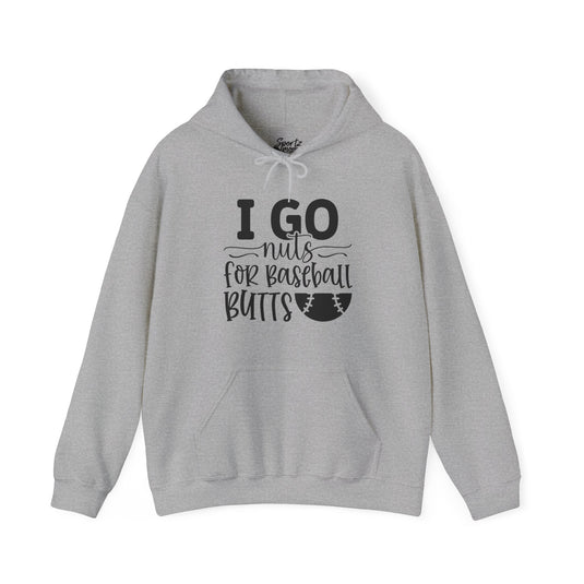 I Go Nuts Baseball Adult Unisex Basic Hooded Sweatshirt