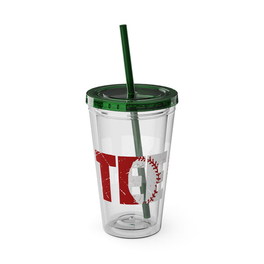 Tee Ball 16 oz Sunsplash Tumbler with Straw