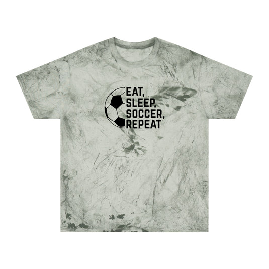 Eat Sleep Soccer Repeat Adult Unisex Colorblast T-Shirt