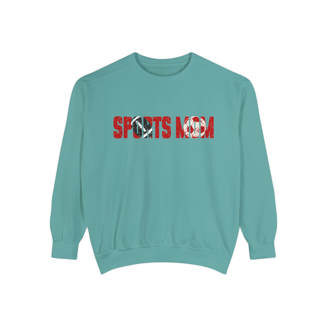 Sports Mom w/Football & Soccer Ball Adult Unisex Premium Crewneck Sweatshirt