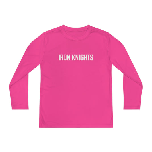 Iron Knights Youth Long Sleeve Competitor Moisture Wicking Tee w/Text Only