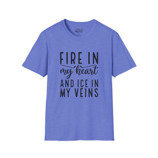 Fire in My Heart Hockey Adult Unisex Basic T-Shirt