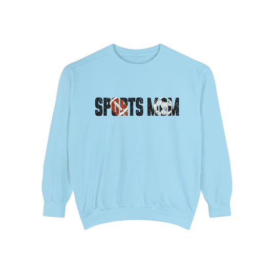 Sports Mom w/Football & Soccer Ball Adult Unisex Premium Crewneck Sweatshirt