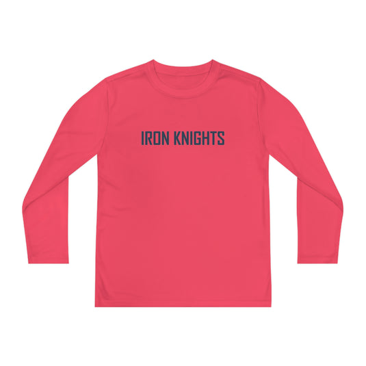 Iron Knights Youth Long Sleeve Competitor Moisture Wicking Tee w/Text Only