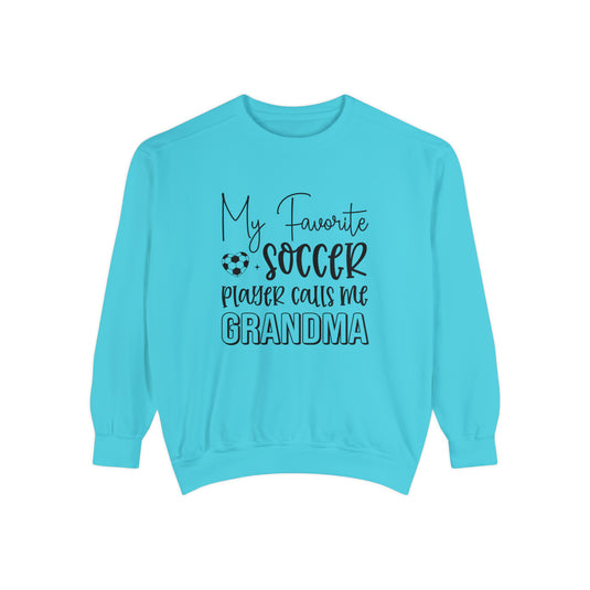 My Favorite Soccer Player (Grandma Version) Adult Unisex Premium Crewneck Sweatshirt