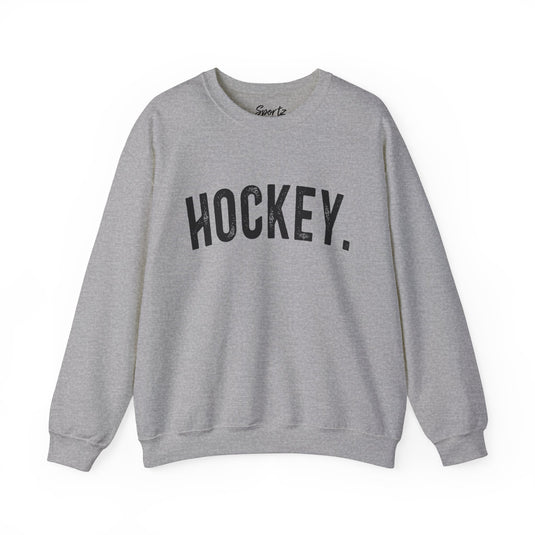 Rustic Design Hockey Adult Unisex Basic Crewneck Sweatshirt