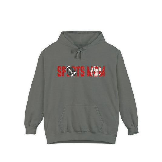 Sports Mom w/Football & Soccer Ball Adult Unisex Premium Hooded Sweatshirt