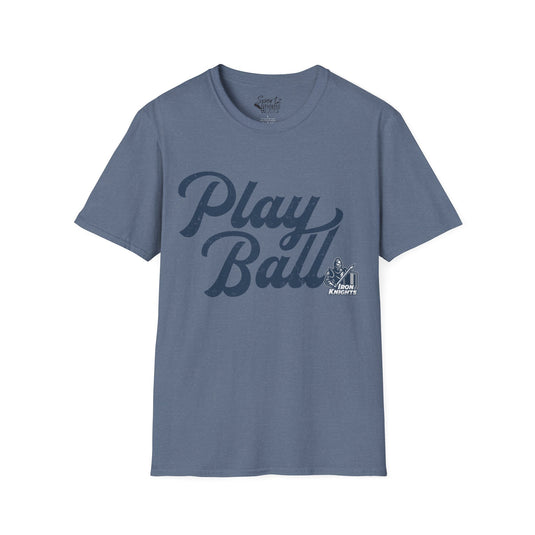 Iron Knights Basic Adult Unisex T-Shirt - Play Ball Design w/Knight Logo