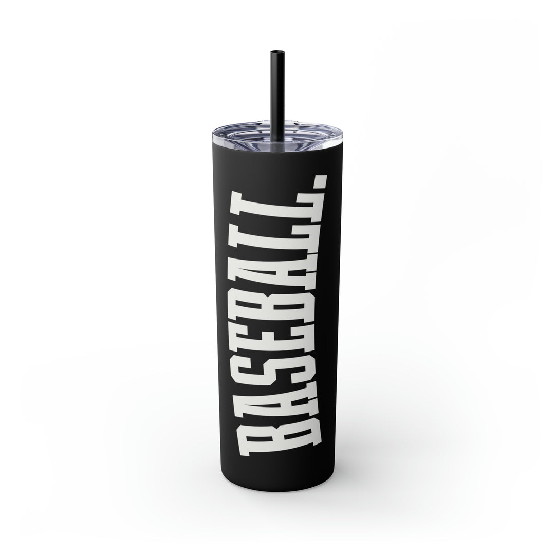 Tall Design Baseball 20oz Skinny Tumbler with Straw in Matte or Glossy