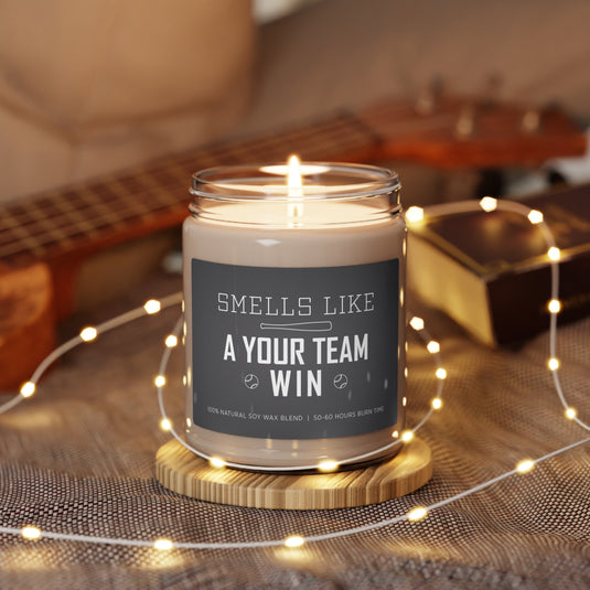 Smells Like a "Your Team" Win 9 oz Scented Soy Candle - 5 scents to choose from