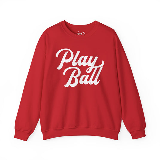 Play Ball Baseball Adult Unisex Basic Crewneck Sweatshirt