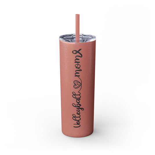 Cancer Collection Pick Your Sport Mom Ribbon & Heart 20oz Skinny Tumbler with Straw