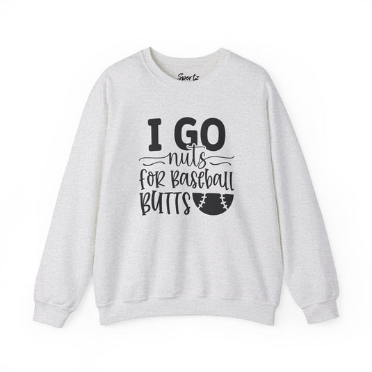 I Go Nuts Baseball Adult Unisex Basic Crewneck Sweatshirt