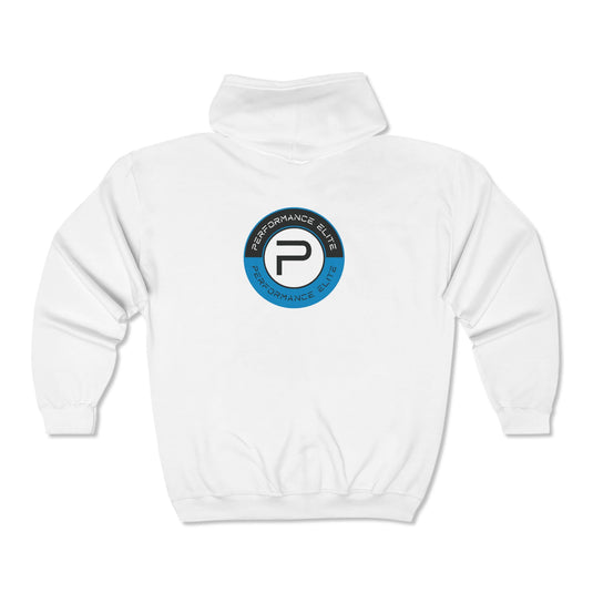 Performance Elite Unisex Adult Basic Full Zip Hooded Sweatshirt w/Front & Back Logo