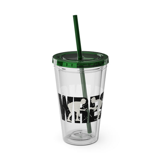 Wrestling 16 oz Sunsplash Tumbler with Straw