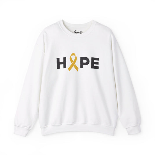 Hope Cancer Ribbon Adult Unisex Basic Crewneck Sweatshirt