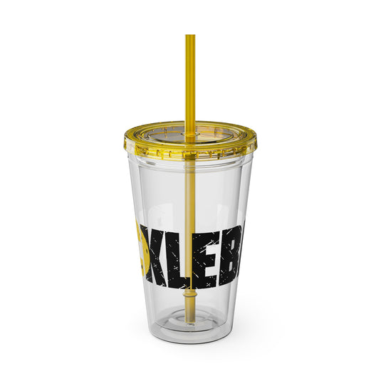 Pickleball 16 oz Sunsplash Tumbler with Straw