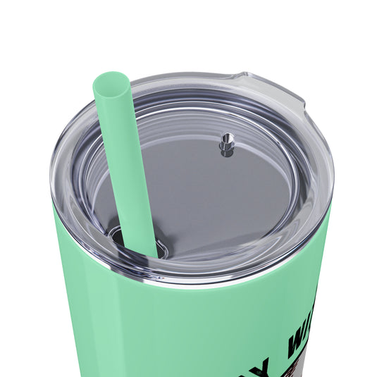 A Day Without Baseball 20oz Skinny Tumbler with Straw in Matte or Glossy