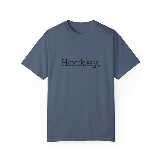 Typewriter Design Hockey Adult Unisex Premium T-Shirt