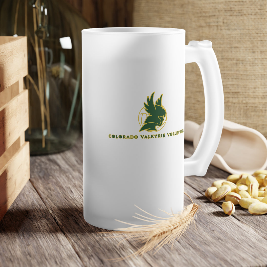 Colorado Valkyrie Volleyball Club Frosted Glass Beer Mug