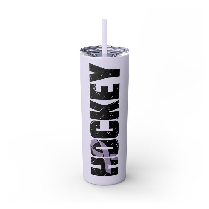 Cancer Ribbon Pick Your Sport 20oz Skinny Tumbler with Straw