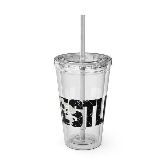 Wrestling 16 oz Sunsplash Tumbler with Straw