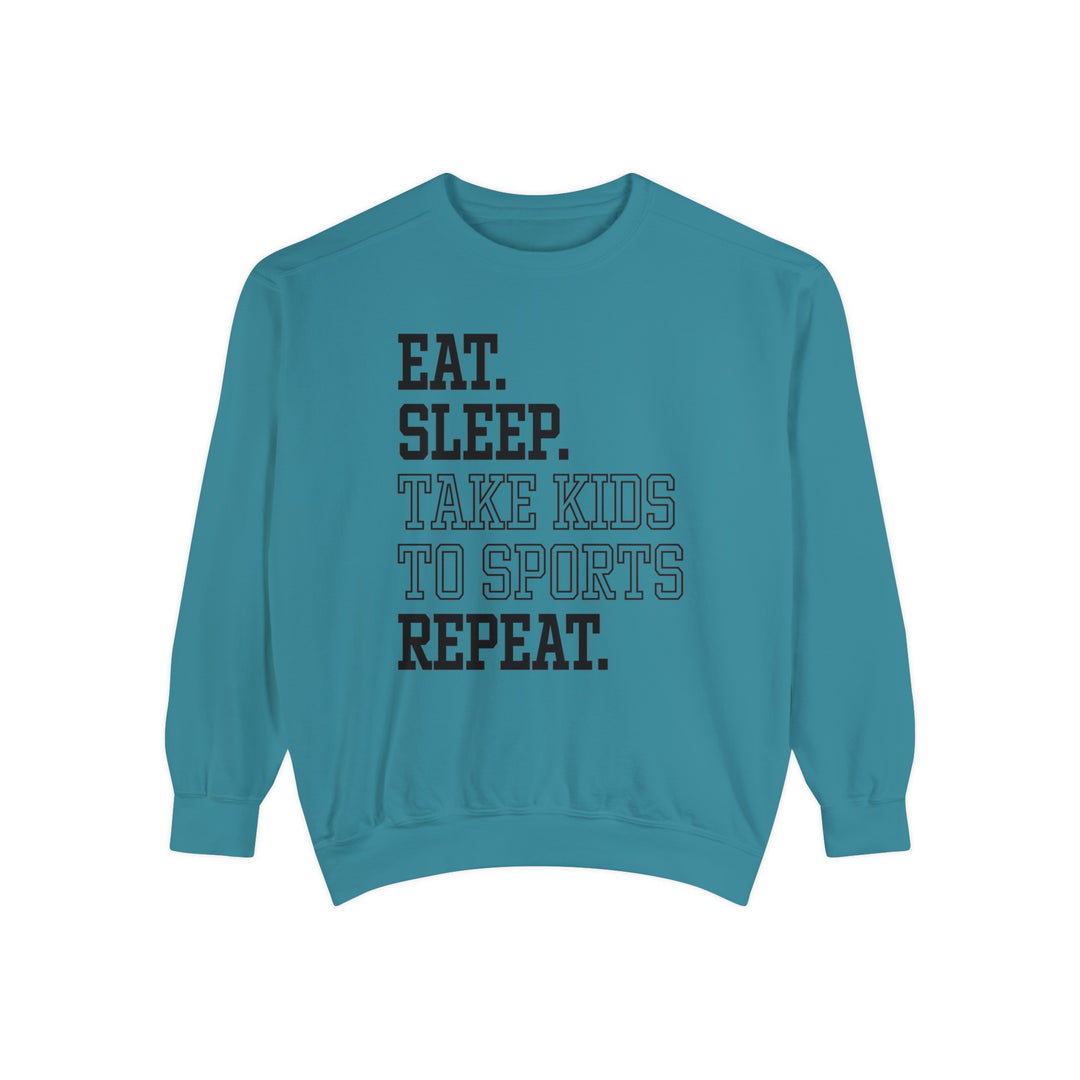 Eat Sleep Take Kids To Sports Repeat Adult Unisex Premium Crewneck Sweatshirt