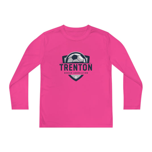 Trenton Soccer Association Unisex Youth Long Sleeve Competitor Moisture Wicking Shirt - Neon Colors