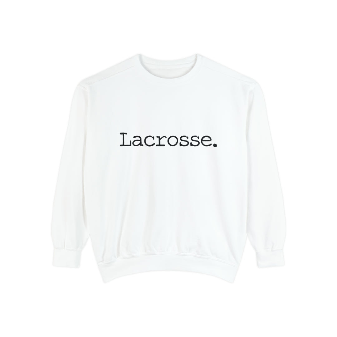 Typewriter Design Lacrosse Adult Unisex Premium Crewneck Sweatshirt