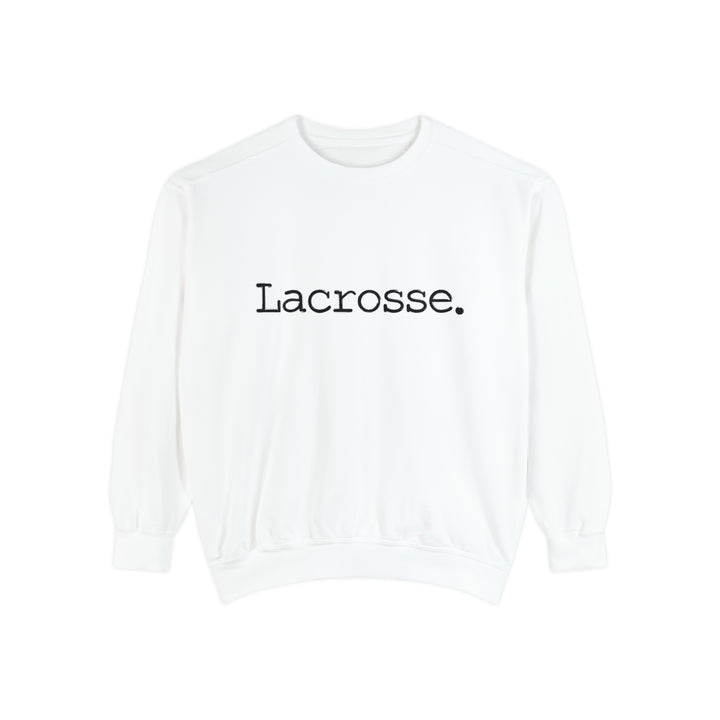 Typewriter Design Lacrosse Adult Unisex Premium Crewneck Sweatshirt